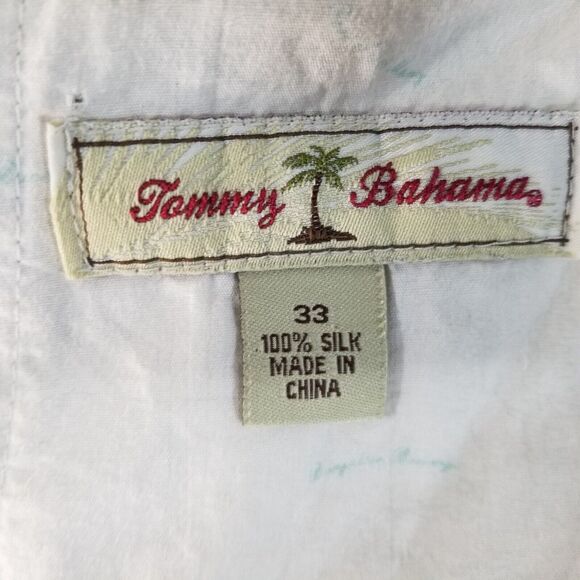 Tommy Bahama silk shorts men's 33 x 8.5 light green flawed - Picture 13 of 13